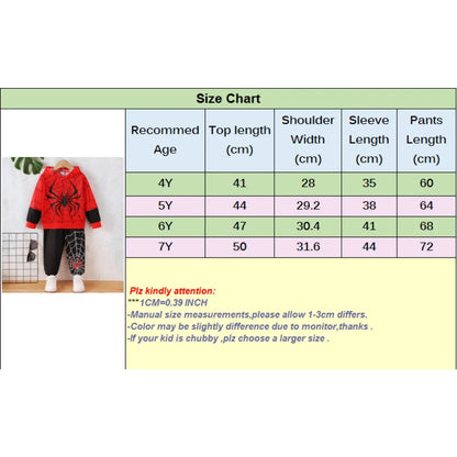 2PCS Kids Boy Clothes Set Cartoon Patte Hooded Long Sleeve Hoodie+Pants Autumn Fashion Trend Sports Outfit for Children 4-7Year