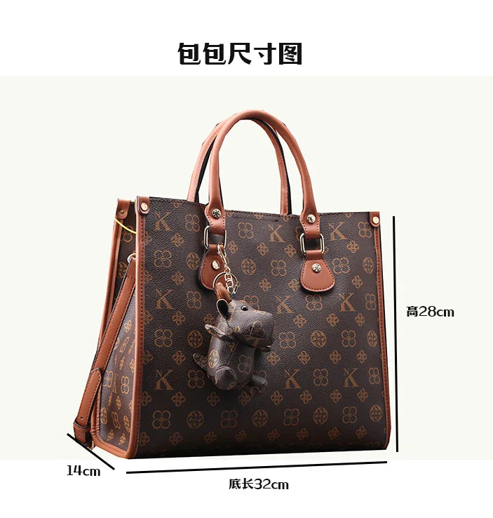 Light luxury brand women's bag 2025 new fashionable and versatile single shoulder crossbody high-end handbag with large capacity