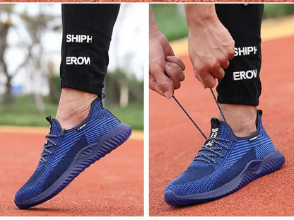 Safety Shoes Men's Work Boots Steel Toe Cap Puncture-Proof Indestructible Security Work Shoes Women Light Comfortable Sneakers