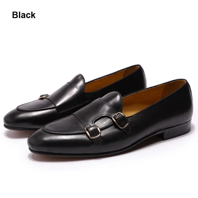 Men's Genuine Leather Loafers – Classic Slip-On Comfort Shoes