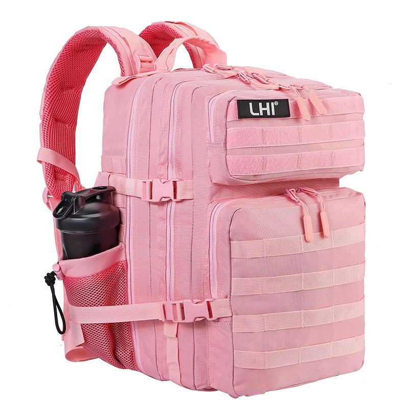 45L/35L/25L Tactical Backpack for Men and Women Waterproof Athlete Gym Outdoor Bag Travel Hiking Rucksack with Bottle Holder