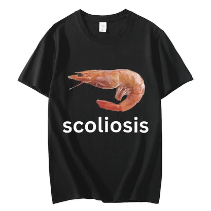 Funny Shrimp Meme T-shirt Unisex Fashion Casual T-shirts Summer Short Sleeve T Shirts Streetwear Women T Shirts