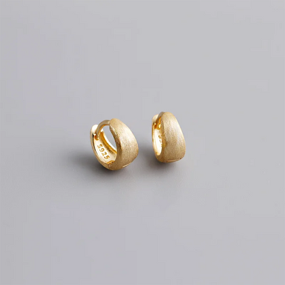 925 Sterling Silver Premium Matte Minimalism Unisex Huggies Ear Hoops Earrings for Women Gothic Piercing Men's Jewelry