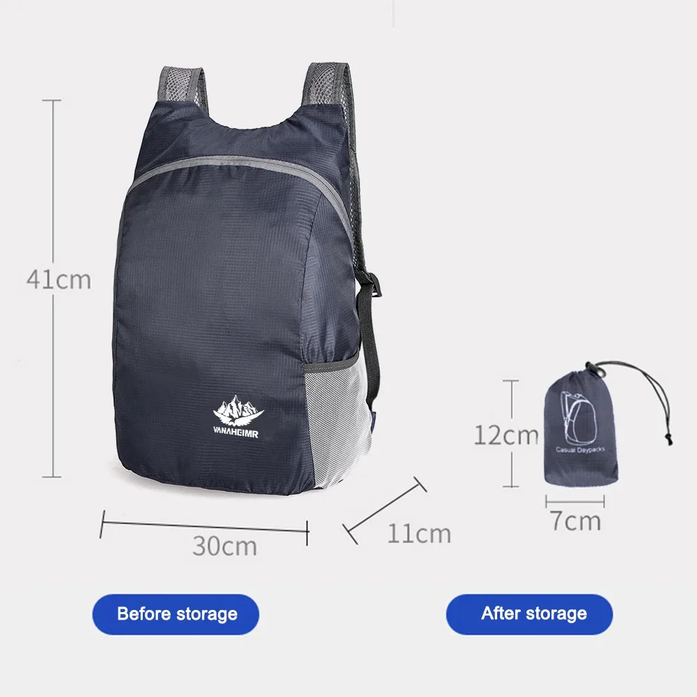 15L Lightweight Packable Backpack Foldable ultralight Outdoor Folding Backpack Travel Sports Bag Hiking Daypack for Men Women