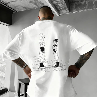 Anime Printed Men's T-Shirt Majin Buu Boys Children Harajuku Short Sleeve Kids Goku T-shirt Summer Clothing