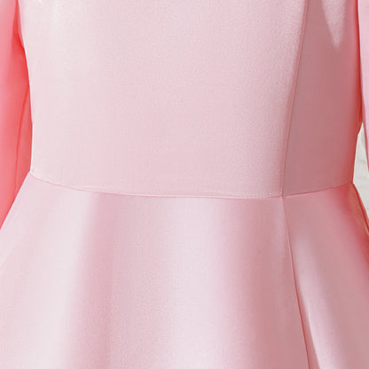 Vestido de Festa Infantil com Flores 3D de Verão Elegante para Meninas Vestido de Dama de Honra Princesa Vestido de Formatura Menina Laço Aniversário Apresentação de Piano Vestido de Noite