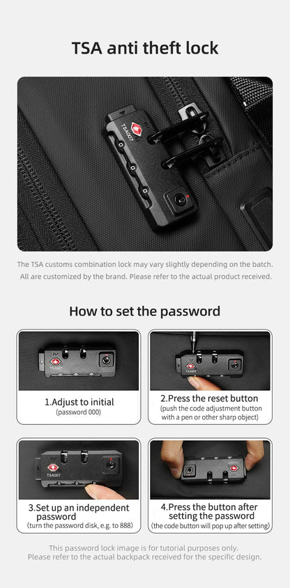 Travel casual Backpack 16 inch vacuum compression Laptop Backpack USB charging school Backpack Extended Hiking Business backpack