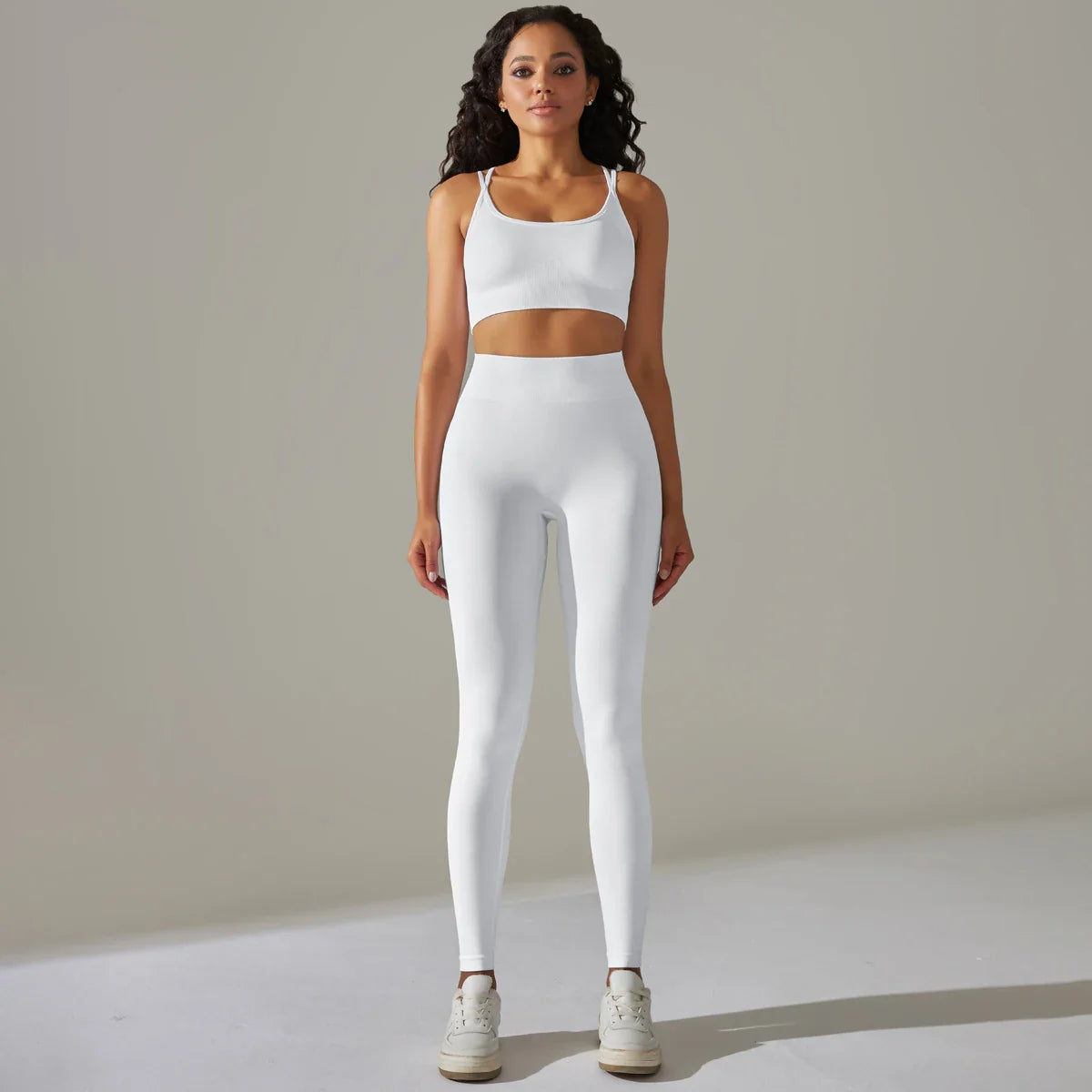 2 Pcs Women Yoga Set Sexy Seamless Sports Set Gym Fitness Bra Set Hip Push Up Leggings Set Workout Clothing Women Sportswear