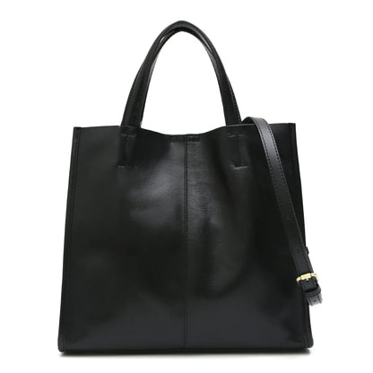 Minimalist Vintage Genuine Leather Tote Women Luxury Classic Top-handle Bag Large Capacity Cross body Shoulder Handbags Business