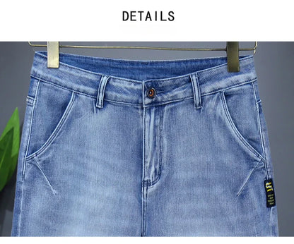 Men's Straight Casual Denim Shorts Simple Solid Cargo Slim Jeans Comfortable Breathable Bermuda Short Pants Summer 2025 Y2K