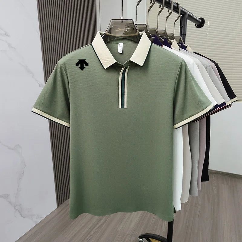 Luxury fashion brand summer designer new exquisite embroidered polo shirt personalized men's comfortable breathable short sleeve