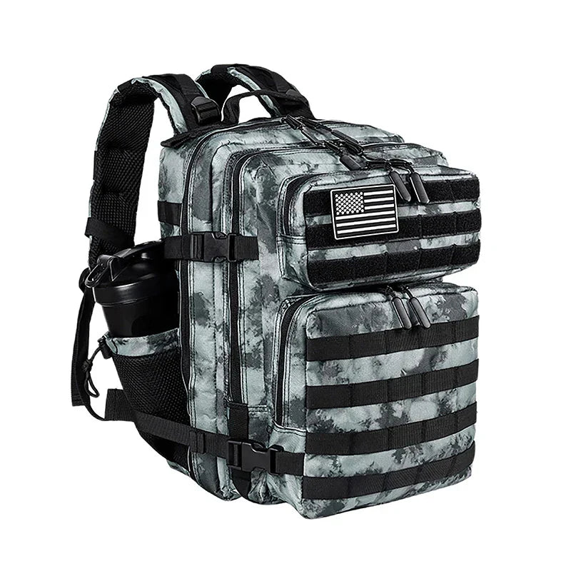 45L/35L/25L Tactical Backpack for Men and Women Waterproof Athlete Gym Outdoor Bag Travel Hiking Rucksack with Bottle Holder