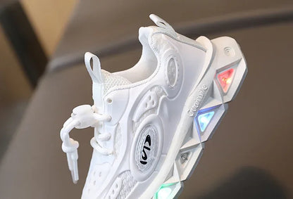Baby Shoes 2025 Spring Autumn New Boys and Girls Light Up Clunky Sneaker Small and Medium-sized Children's Soft Soled Baby Shoes