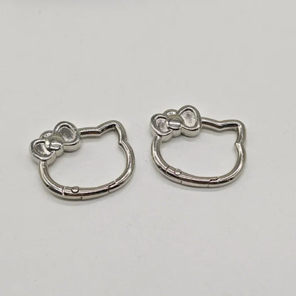 Hello Kitty Anime Metal Key Ring Spring Clasp Openable Cute Carabiner Keychain Clips Hook Pendant Chain DIY Buckle Accessories