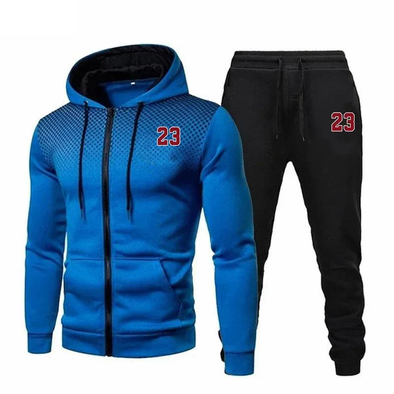 Men's Hooded Tracksuit Casual Hot Sale Single Piece Sports Zipper Sweatshirts and Sweatpants Comfort Outdoor Jogging Sport Daily