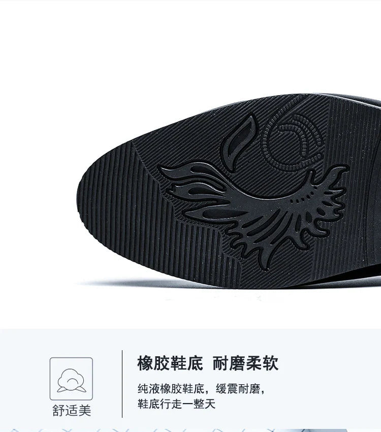 Social Leather Men British Business shoes Men Brogue Shoe Wedding Men's Dress Formal Shoes Large Size 48 Bow Loafers Male