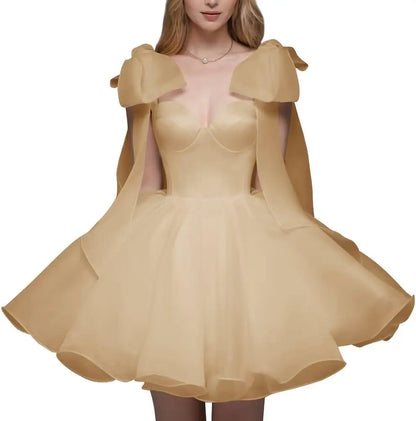 Short Wedding Dresses for Bride Organza Sweetheart 2026 Ball Gown for Women Puffy Homecoming Dresses Party Evening Dresses