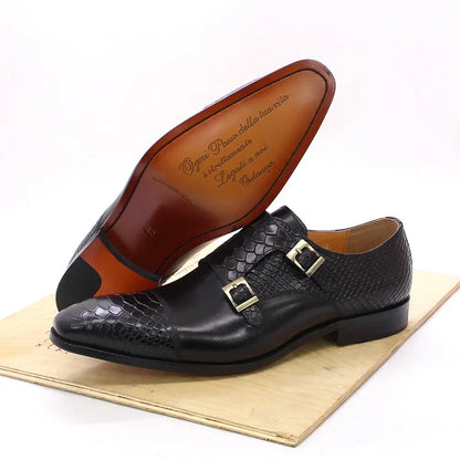 Sapatos Sociais Masculinos de Couro – Estilo Oxford Formal, Tamanhos 40–47, Preto e Marrom