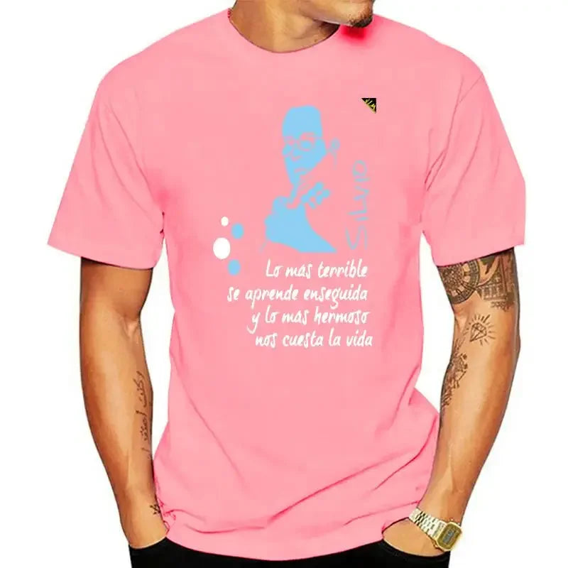 Cotton fashion 2022 trend T-shirt Printed crew neck short sleeve casual The Great Silvio Rodriguez T Shirts Men Printing