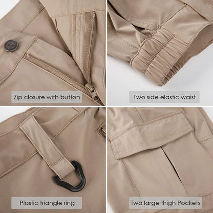 Men’s Quick Dry Hiking Pants Lightweight Water Resistant Tactical Work Outdoor Fishing Cargo Trousers