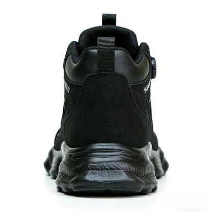 Rotating Button Fashion Sneaker Safety Shoes For Men Anti-Puncture Men's Work Shoes NO Slip Construction Working Boots Steel Toe