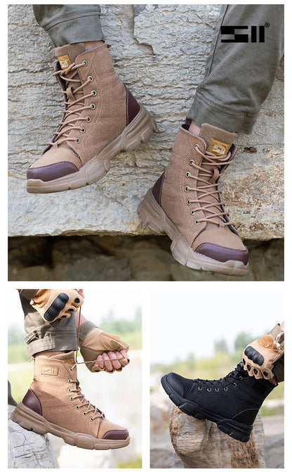 New Work Boots Indestructible Anti-smash Safety Shoes Men Steel Toe Shoes Puncture-proof Sneakers Shoes Non Slip Work Shoes