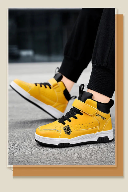 Children‘s High-top Basketball Boots Boys Girls Non-slip Basketball Trainers Outdoor Jogging Sneakers Breathable Athletic Shoes