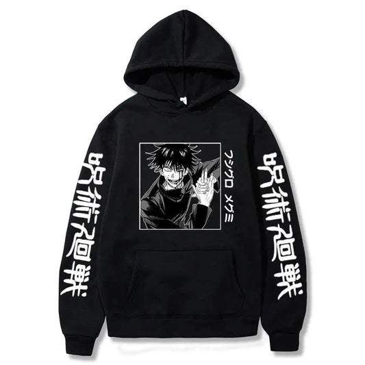 Japan Anime Jujutsu Kaisen Horror Fushiguro Megumi Manga Hoodies Men Harajuku Unisex Fashion Hip Hop Ulzzang SweatshirtGraphics