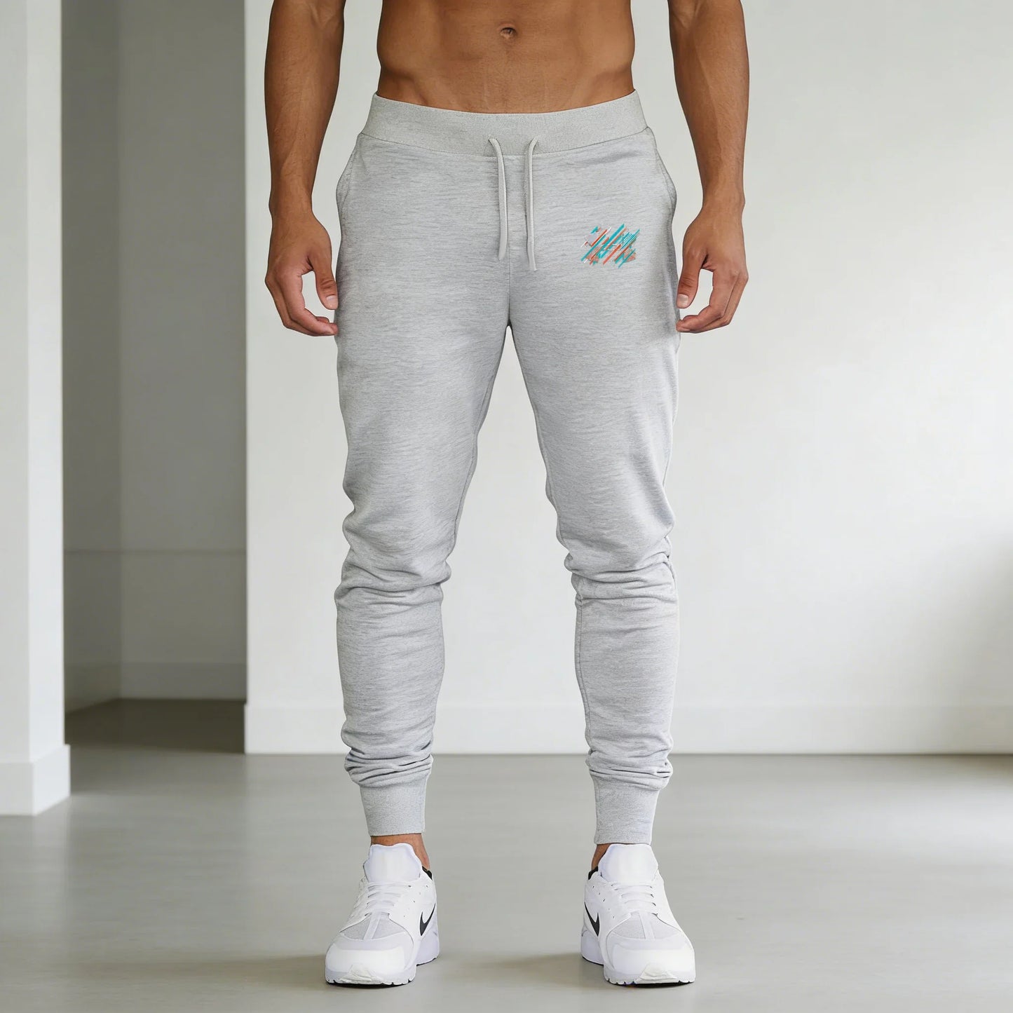 New Casual Mens Mosaic print Casual Sports Pants Running Workout Jogging Long Pants Gym Sport Trousers for Men Jogger Sweatpants