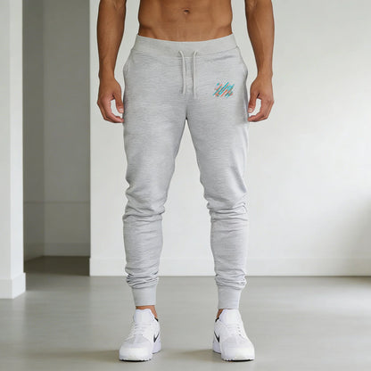 New Casual Mens Mosaic print Casual Sports Pants Running Workout Jogging Long Pants Gym Sport Trousers for Men Jogger Sweatpants