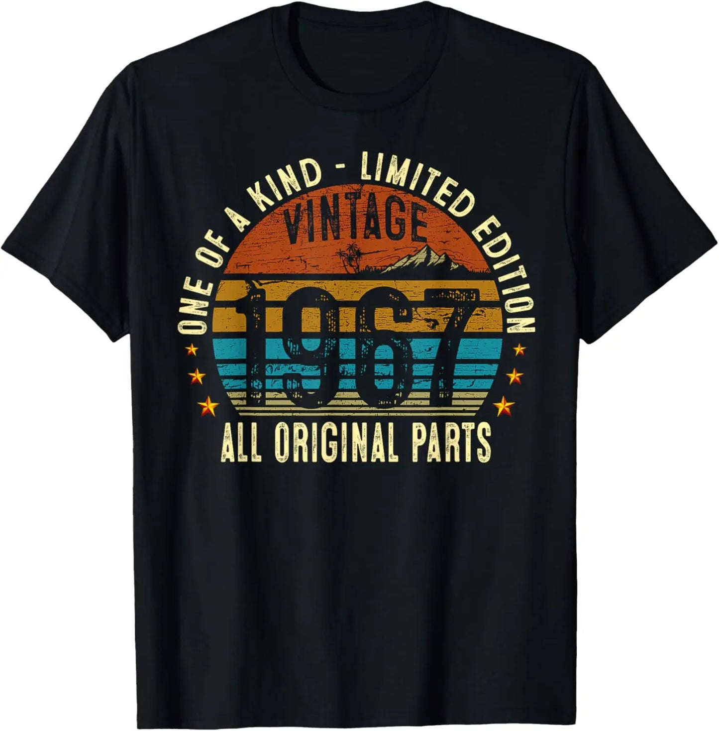 Vintage 1967 58 Years Old Men Women 58th Birthday Gifts T-Shirt Casua Personalized Clothing Graphic T Shirts Ropa Hombre