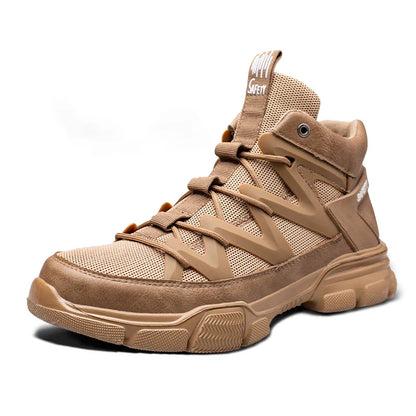 Work Safety Shoes Men's Safety Boots Anti-smash Work Shoes With  Plastic steel head Shoes Men Work Boots Anti-stab Safety Sneake