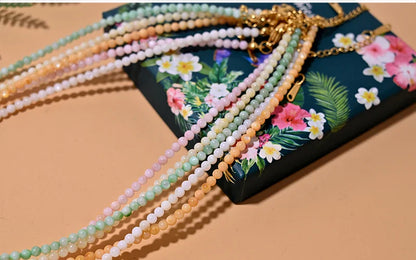 Mother of Pearl Beads Heart Choker Fashion Dyed Natural Shell Necklace for Women Stainless Steel Collares Femme