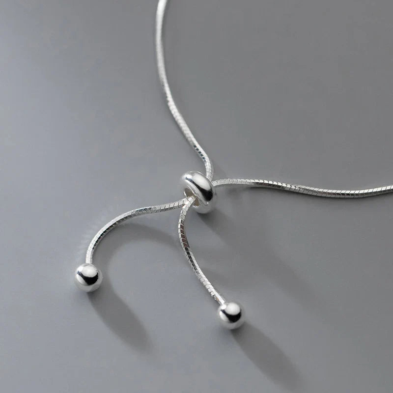 Real 925 Sterling Silver Simple Snake Link Chain Women Bracelets Adjustable Fashion Bracelet Party Jewelry Making Gift