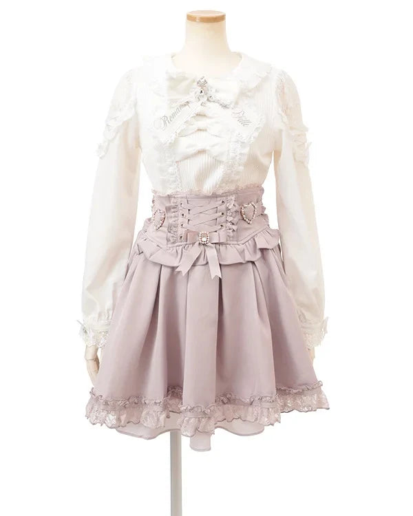 Japanese Liz Mine Mass Production Detachable Suspender Skirt Spring and Autumn Heart Cross Suspender Back Bow Straps Skirt
