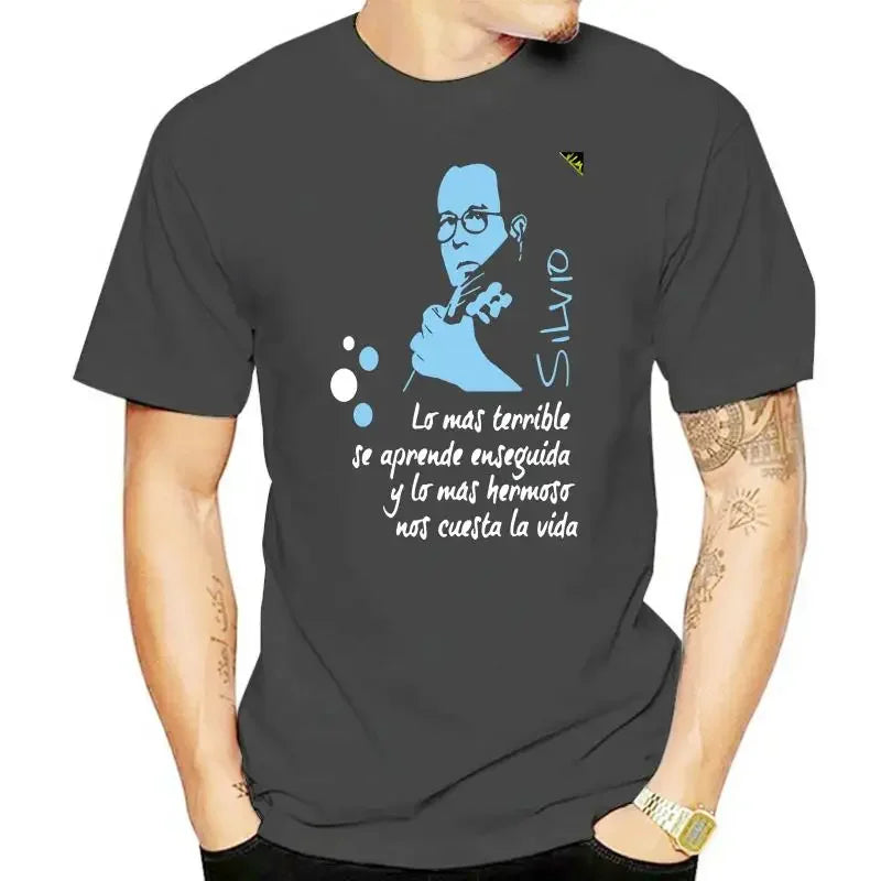 Cotton fashion 2022 trend T-shirt Printed crew neck short sleeve casual The Great Silvio Rodriguez T Shirts Men Printing