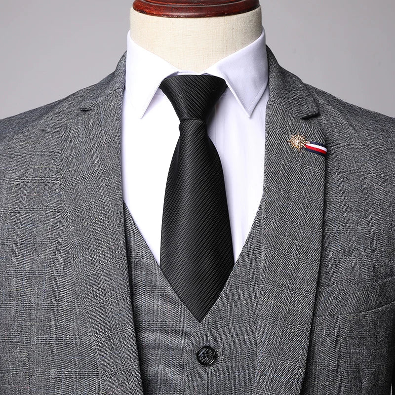 Suit  Men's Fashionable Business Banquet, Trendy Singer, Grid Host, Casual Wedding Banquet Dress, Male Star Performance Suit