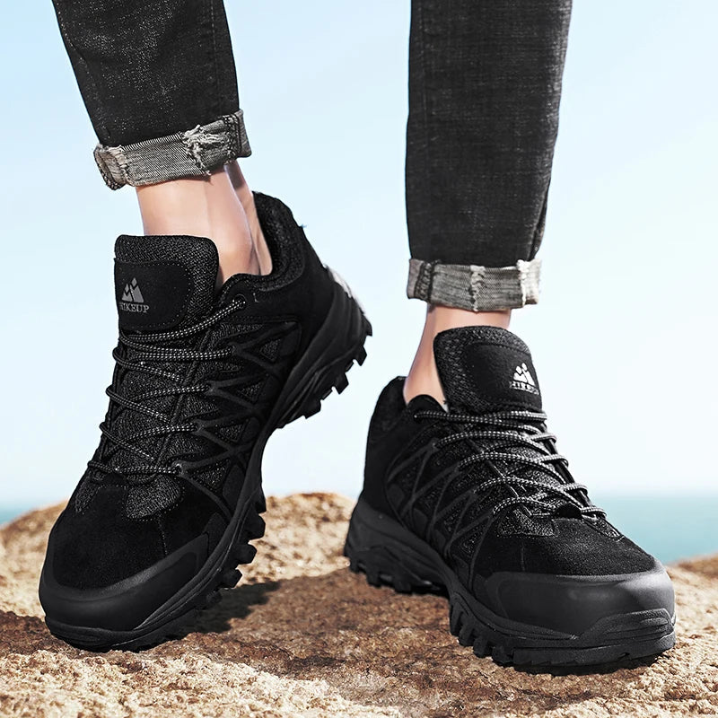 New Arrival Mens Hiking Shoes Breathable Lace Up Trekking Male Cushioning Outdoor Climbing Tourism Sneakers for Men