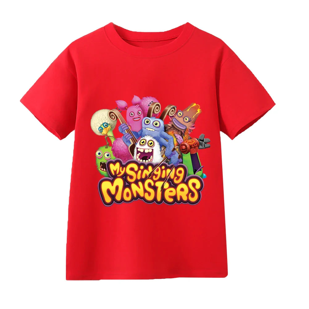Summer Kids Cartoon Print Sport Clothing Suit Monsters Boys Casual Outfits Children Breathable T Shirt Pocket Shorts 2 Piece Set