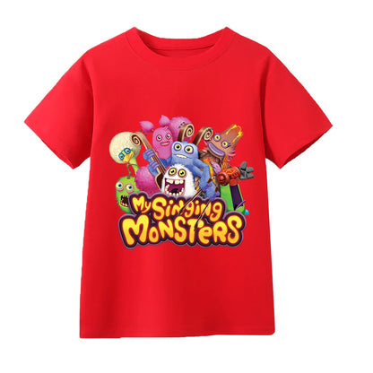 Summer Kids Cartoon Print Sport Clothing Suit Monsters Boys Casual Outfits Children Breathable T Shirt Pocket Shorts 2 Piece Set