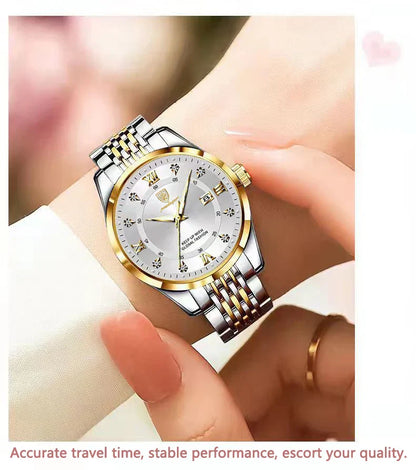 Luxury Woman Watch Waterproof Stainless Steel Luminous Date Ladies Watch Fashion Simple Casual Women’s Quartz Watches