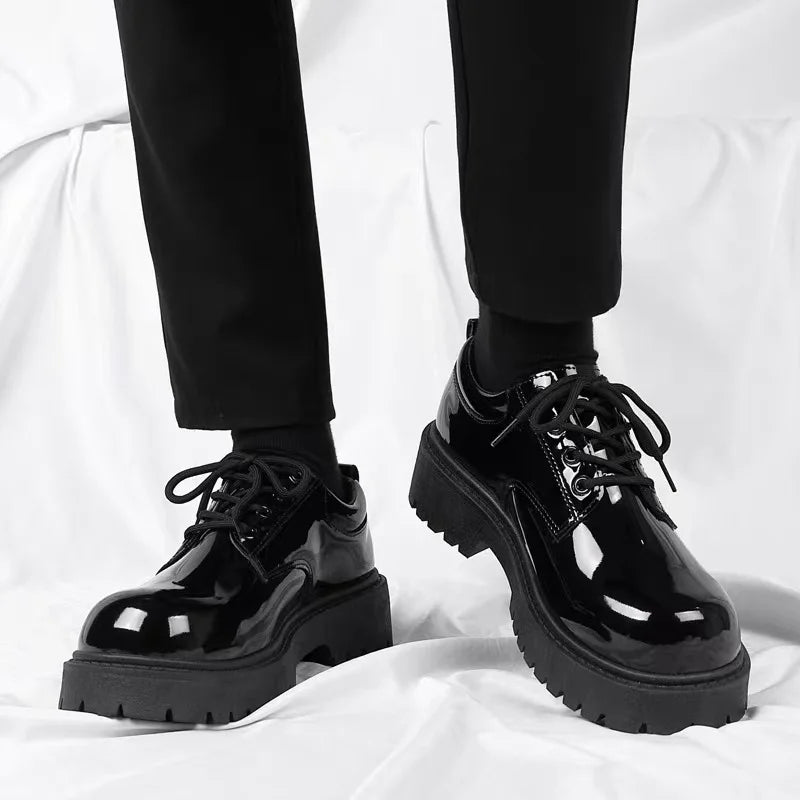Men's formal shoes, business casual shoes, shiny big toe shoes, men's shoes, event party dress shoes