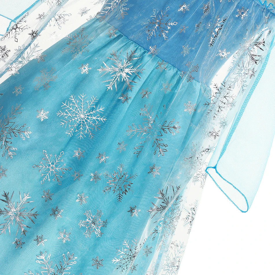 Meninas Rainha da Neve Fantasias Infantis Meninas Festa de Carnaval Baile Vestido Elsa Roupas Infantis Fantasia de Princesa Vestido de Aniversário