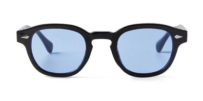 Fashion Transparent Blue Round Sunglasses Women Men 2024 Retro Rivet Tortoise Small Square Sun Glasses UV400 Lunettes De Soleil