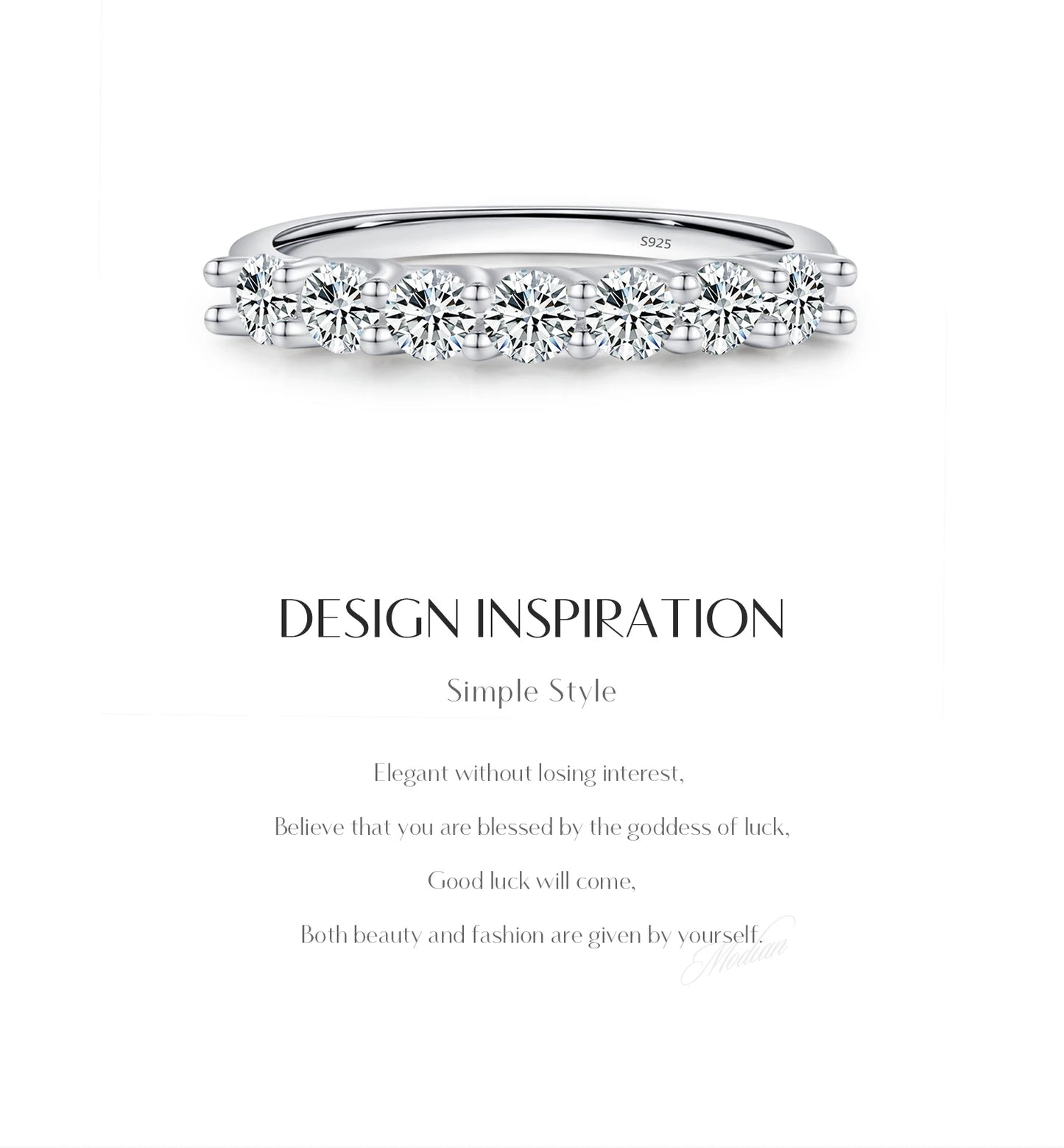 Moissanite Wedding Band 925 Sterling Silver Ring Platinum Plated Lab Diamond Stackable Crown Jewelry For Women Gifts