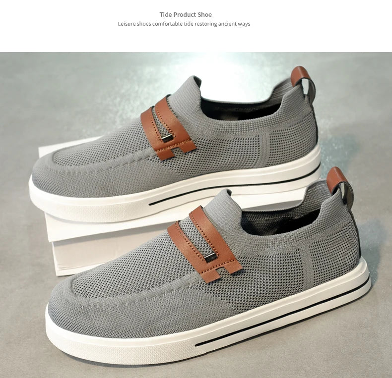 New Fashion Men Casual Shoes Lightweight Breathable Outdoor Walking Sports Shoes Driving Shoes Men Flat Canvas Shoes Large Size