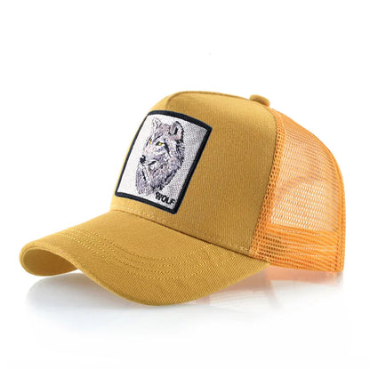 Baseball Cap With Embroidery Wolf Patch Men's Snapback Baseball Hat Four Seasons Outdoor Fashion Visor Caps Women Casual Cap