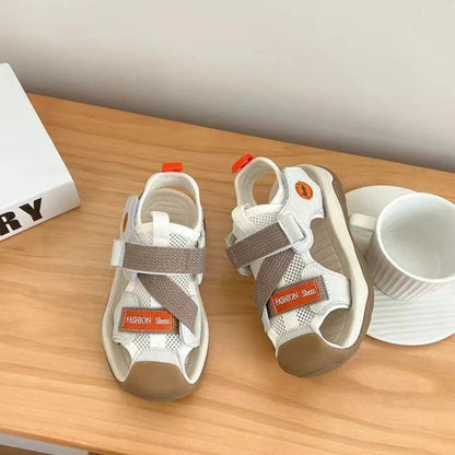 Boys' Sandals Children's Toddler Shoes 1-12 Years Beige Children's Beach Sandals Black Versatile Casual Kids' Sports Sandals