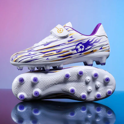 Kids Youth Soccer Shoes Boys Girls Football Cleats TF FG Training Sneakers Non-Slip Grass Artificial Grass Sport Boots
