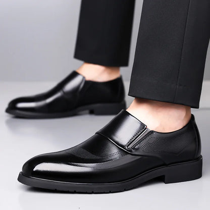 Designer Leather Shoes for Men Spring Autumn Business Casual Shoes Male Fashion Solid Color Wedding Shoe Man